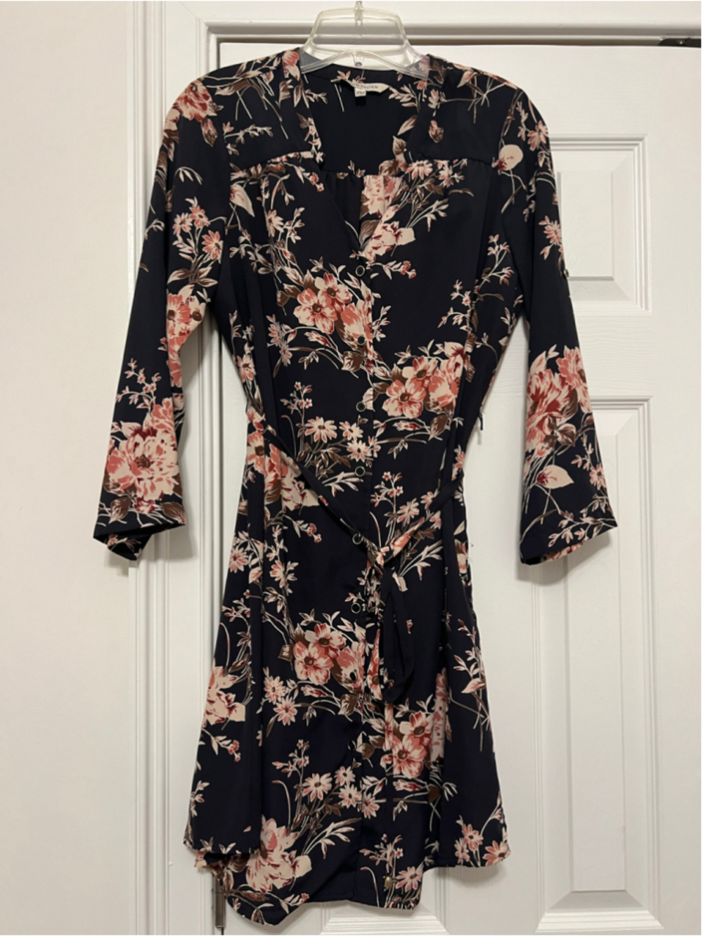 Women's 41 Hawthorn Floral Mini Dress, Size M, Navy, feminine, coquette